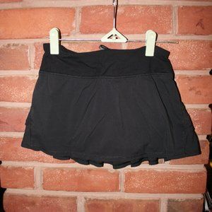 Ivivva Solid Black Pace Rival Skirt, sz 10